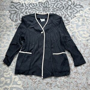 Vintage Mikaela Single Button Blazer Black Large